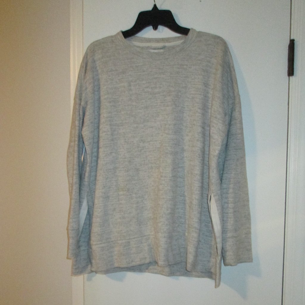 Aerie Cozy Oversized Pullover Heather Gray Sweatshirt With Open Sides Size S